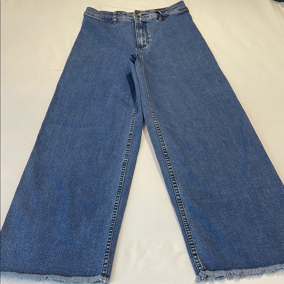BILLA SIZE 30 Women's Blue Wide-Leg Jeans - Picture 1 of 9